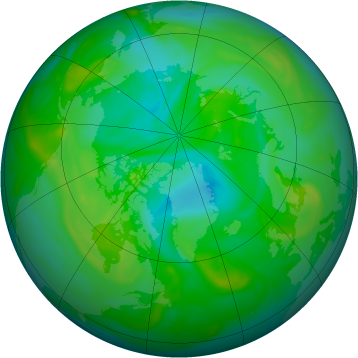 Arctic ozone map for 21 July 2005